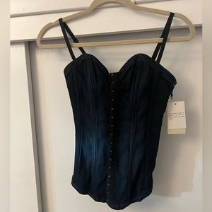Guess Denim Corset Top NWT